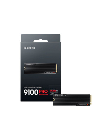 Твердотельный накопитель SSD Samsung M.2 2280 4TB 9100 PRO Black Client SSD PCIe Gen5x4 with NVMe, 14800/13400, IOPS 2200/2600K,