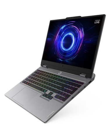 Ноутбук Lenovo LOQ 15IRX10 Intel Core i5-13450HX/16Gb/SSD512Gb/RTX5050 8Gb/15.6"/IPS/FHD/1920x1080/144Hz/NoOS/Luna Grey/2.4kg (8