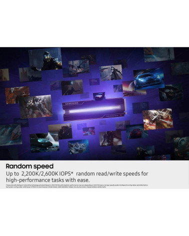 Твердотельный накопитель SSD Samsung M.2 2280 1TB Samsung 9100 PRO Black Client SSD  PCIe Gen5x4 with NVMe, 14700/13300, IOPS 18