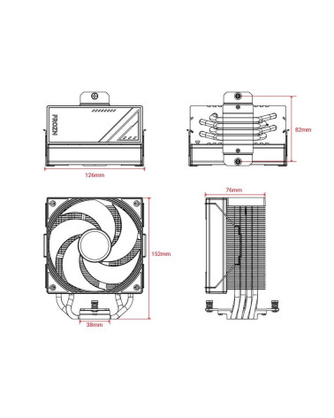 Вентилятор для процессора ID-Cooling FROZN A410 SE 180W/ Intel 1700, 12*, 115*, AMD AM5, AM4/ Screws