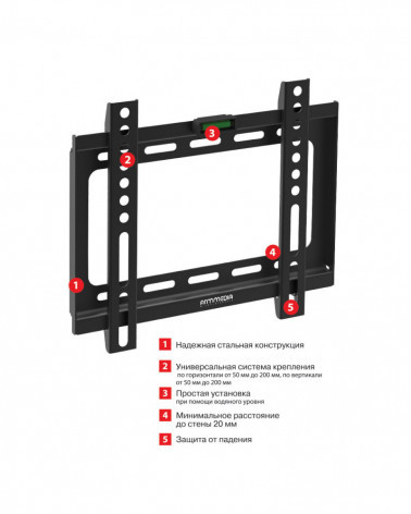 ARM MEDIA PLASMA-5/STEEL-5/OLIMP-115 BLACK настенный кронштейн для LED/LCD телевизоров