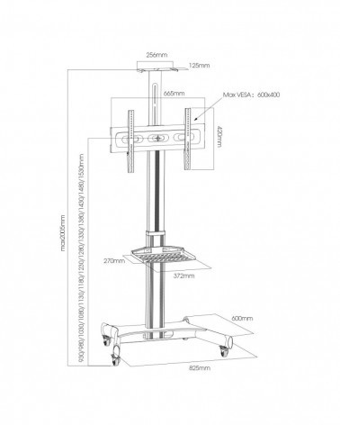 ARM MEDIA PT-STAND-11 Мобильная стойка