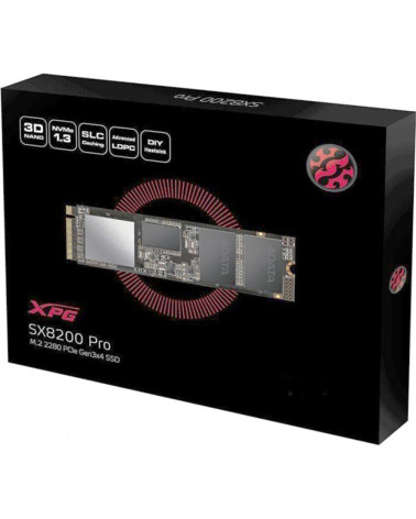 Твердотельный накопитель SSD ADATA 512GB XPG SX8200 Pro Client M.2 2280 ASX8200PNP-512GT-C PCIe Gen3x4 with NVMe, 3350/2350, IOP