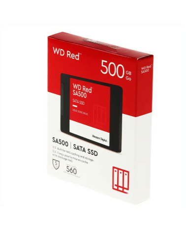 Твердотельный накопитель SSD WD Red SA500 WDS500G1R0A 500GB 2.5" Client SATA 6Gb/s, 560/530, IOPS 95/85K, MTBF 2M, 3D TLC, 350TB