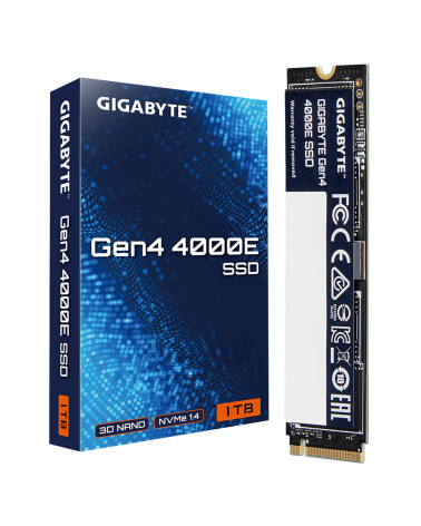 Твердотельный накопитель SSD Gigabyte M.2 2280 1TB Gen4 4000E SSD PCI Express 4.0x4, NVMe 1.4, 4000/3900, MTBF 1.5M, 3D NAND, 32
