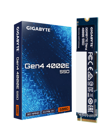 Твердотельный накопитель SSD Gigabyte M.2 2280 500GB Gen4 4000E SSD PCI Express 4.0x4, NVMe 1.4, 3600/3000, MTBF 1.5M, 3D NAND, 