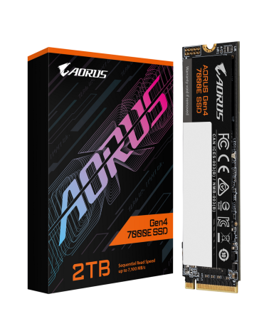 Твердотельный накопитель SSD Gigabyte M.2 2280 2TB AORUS Gen4 7000E AG470E2TB PCI-Express 4.0 x4, NVMe 1.4 7100/6100