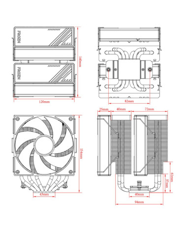 Вентилятор Cooler ID-Cooling FROZN A620 BLACK 270W/ Intel 1700, 12*, 115*, AMD AM5, AM4/ Screws