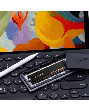 Твердотельный накопитель SSD ADATA M.2 2280 4TB Legend 900 Pro Client SSD PCIe Gen4x4 with NVMe 1.4, 7400/6500, 3D NAND, 2400TBW