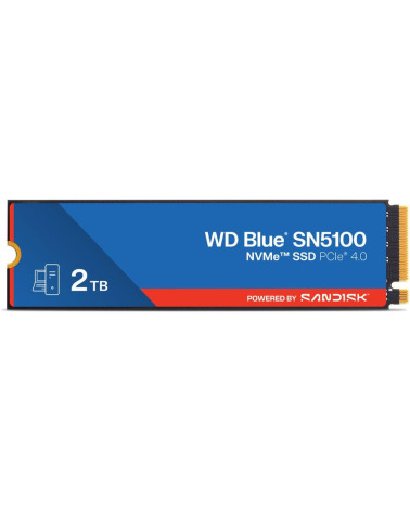 Твердотельный накопитель SSD Western Digital M.2 2280 2TB Green SN5100 WDS200T5B0E PCIe Gen4 x4, 7100MBs/6700MBs, TBW 900