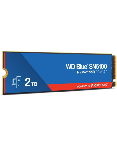 Твердотельный накопитель SSD Western Digital M.2 2280 2TB Green SN5100 WDS200T5B0E PCIe Gen4 x4, 7100MBs/6700MBs, TBW 900