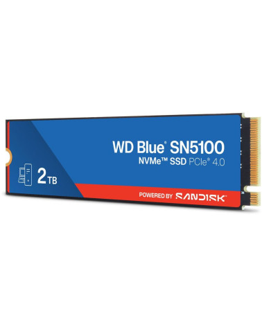 Твердотельный накопитель SSD Western Digital M.2 2280 2TB Green SN5100 WDS200T5B0E PCIe Gen4 x4, 7100MBs/6700MBs, TBW 900