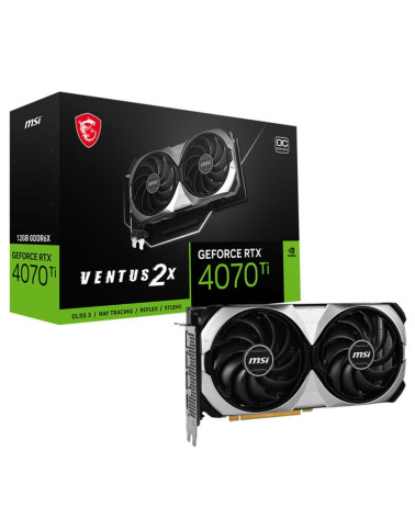 Видеокарта MSI RTX4070Ti VENTUS 2X 12GB OC GDDR6X 192-bit DPx3 HDMI 2FAN RTL