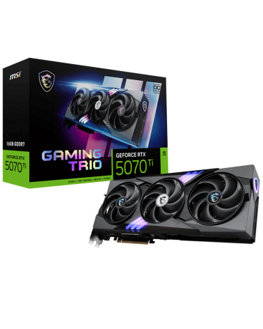 Видеокарта MSI RTX5070Ti GAMING TRIO OC 16GB GDDR7 256bit 3xDP HDMI 3FAN RTL