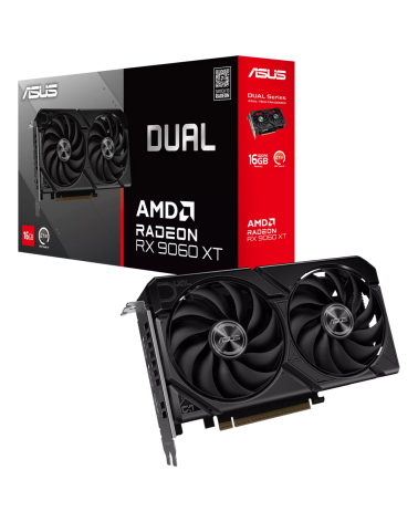 Видеокарта ASUS RX9060XT DUAL 16GB GDDR6 128bit 2xDP HDMI 2FAN RTL (DUAL-RX9060XT-16G)