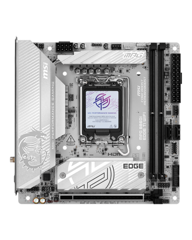 Материнская плата MSI MPG B860I EDGE TI WIFI B860, LGA1851, 2*DDR5, 1*PCIEx16, 2*M.2, 2*TypeC, 1*USB3.2Gen2, 6*USB3.2Gen1, 2*USB