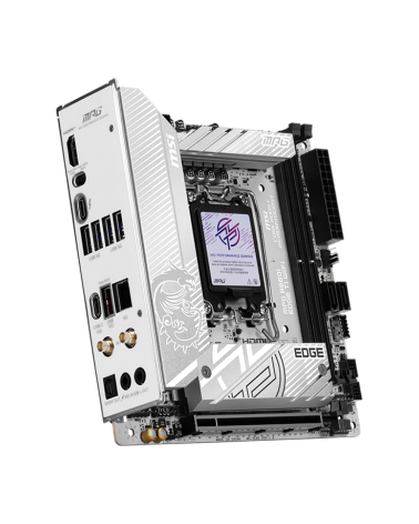 Материнская плата MSI MPG B860I EDGE TI WIFI B860, LGA1851, 2*DDR5, 1*PCIEx16, 2*M.2, 2*TypeC, 1*USB3.2Gen2, 6*USB3.2Gen1, 2*USB