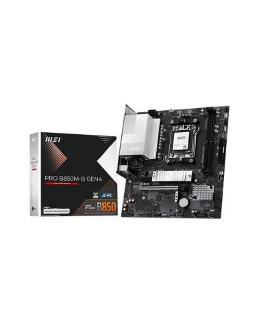 Материнская плата MSI PRO B850M-B GEN4 B850, AM5, 2*DDR5, 1*PCIEx16, 1*PCIEx1, 2*M.2, 1*TypeC, 4*USB3.2Gen1, 6*USB2.0, 4*SATA3.0