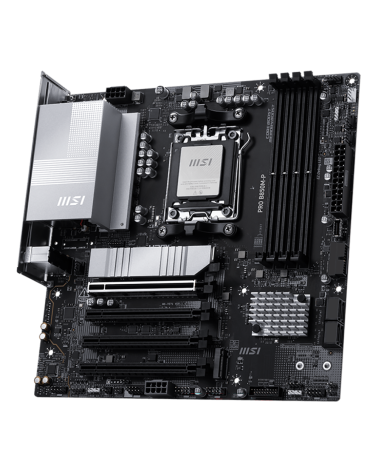 Материнская плата MSI PRO B850M-P B850, AM5, 4*DDR5, 4*PCIEx16, 3*M.2, 2*TypeC, 1*USB3.2Gen2, 6*USB3.2Gen1, 8*USB2.0, 4*SATA3.0,