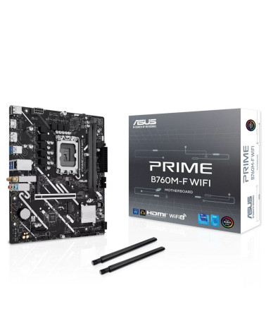 Материнская плата ASUS PRIME B760M-F WIFI LGA1700 mATX 2xDDR5 PCIEx16 PCIEx1 2xM.2 DP HDMI GLAN Wi-Fi 6