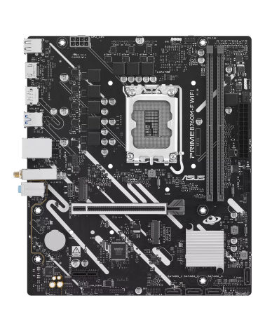 Материнская плата ASUS PRIME B760M-F WIFI LGA1700 mATX 2xDDR5 PCIEx16 PCIEx1 2xM.2 DP HDMI GLAN Wi-Fi 6