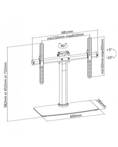 ITechmount KFG-3 настольный поворотный кронштейн для ТВ 32"-65"
