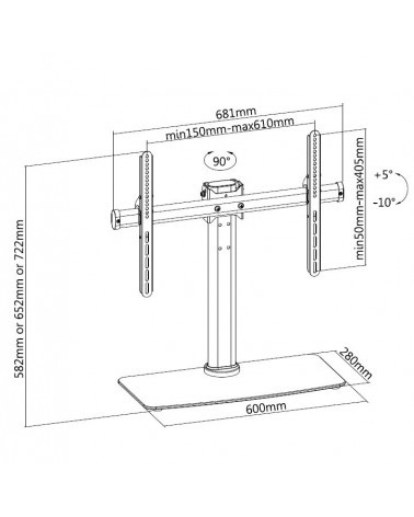 ITechmount KFG-3 настольный поворотный кронштейн для ТВ 32"-65"