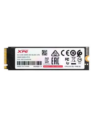 Твердотельный накопитель SSD ADATA M.2 2280 4TB XPG MARS 980 BLADE PCIe 5.0 x4