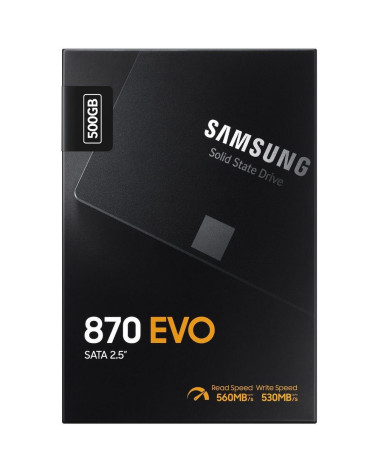 Твердотельный накопитель SSD Samsung 2.5" 500GB 870 EVO Client SSD MZ-77E500B SATA 6Gb/s, 560/530, MTBF 1.5M, 3D V-NAND TLC, 512