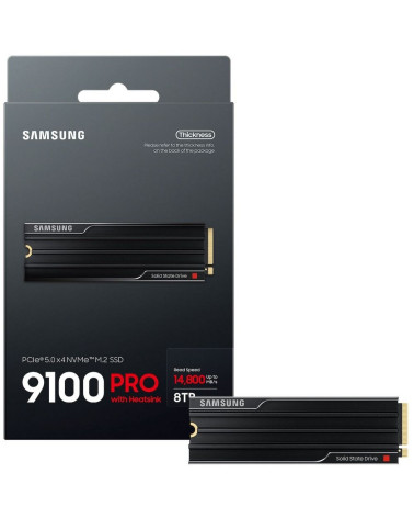 Твердотельный накопитель SSD Samsung M.2 2280 8TB 9100 PRO PCIe Gen5x4 with NVMe, V NAND TLC (V8) Internal Solid State Drive