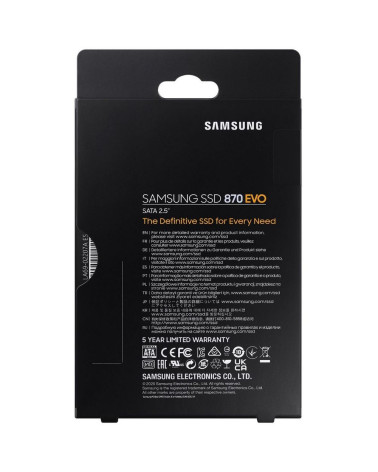 Твердотельный накопитель SSD Samsung 2.5" 500GB 870 EVO Client SSD MZ-77E500B SATA 6Gb/s, 560/530, MTBF 1.5M, 3D V-NAND TLC, 512