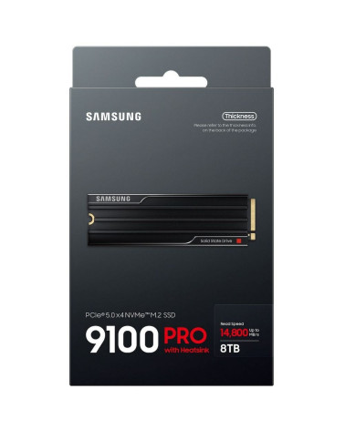 Твердотельный накопитель SSD Samsung M.2 2280 8TB 9100 PRO PCIe Gen5x4 with NVMe, V NAND TLC (V8) Internal Solid State Drive