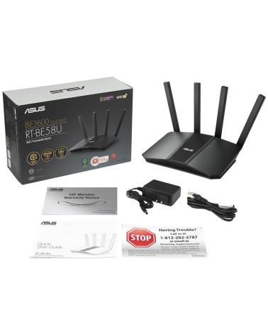 Маршрутизатор ASUS RT-BE58U V2 WiFi 7 2882+688Mbps 2.5G 4x1G USB 5GHz/2.4GHz