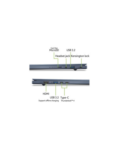 Ноутбук Acer Swift Go 14 AI SFG14-75-746M Intel Core Ultra 7 258V/32Gb/SSD1Tb/14"/OLED/WUXGA/1920x1200/60Hz/NoOS/Blue/1.25kg (NX