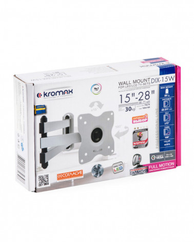 Kromax DIX-15 white кронштейн на стену для ТВ 15"-28"