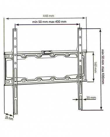 KROMAX ELEMENT-3 BLACK настенный кронштейн для LED/LCD телевизоров
