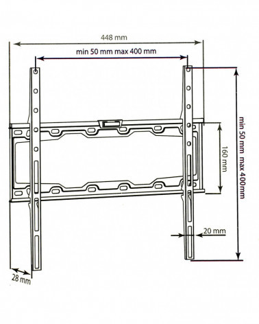 KROMAX ELEMENT-3 BLACK настенный кронштейн для LED/LCD телевизоров