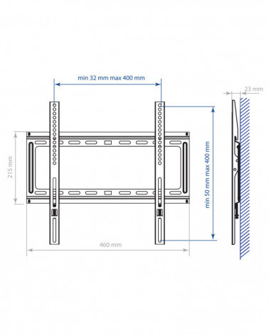 Kromax IDEAL-3 white кронштейн на стену для ТВ 22"-65"