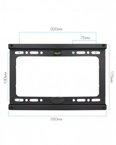 Kromax IDEAL-6 black кронштейн на стену для ТВ 15"-47