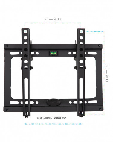 Kromax IDEAL-6 black кронштейн на стену для ТВ 15"-47