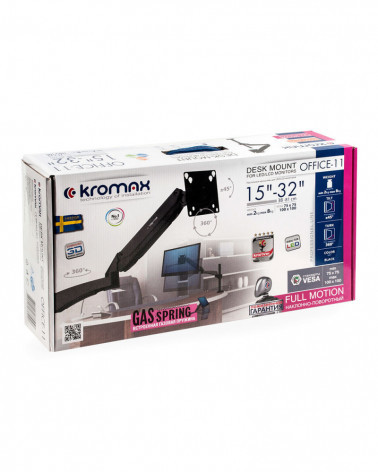Kromax Office-11 black крепление настольное