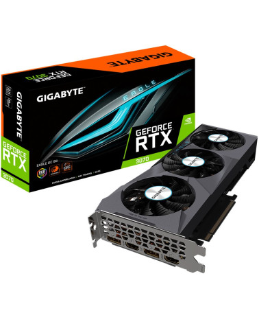 Видеокарта Gigabyte RTX3070 EAGLE OC 8GB GDDR6 256bit 2xHDMI 2xDP LHR RTL 10 (309619)