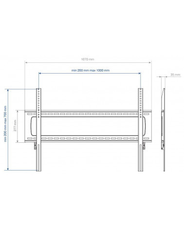 Kromax STAR PRO-111 черный кронштейн на стену для ТВ 55"-100"