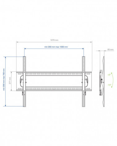 Kromax STAR PRO-112 черный кронштейн на стену для ТВ 55"-100"