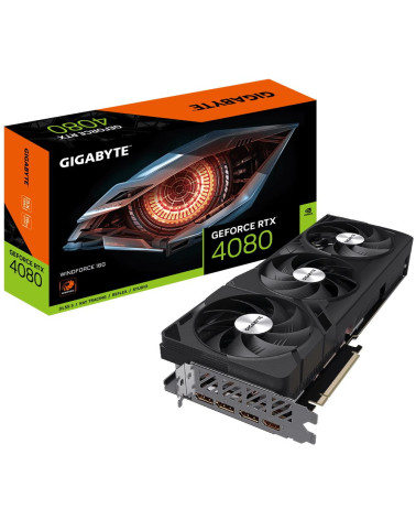 Видеокарта Gigabyte RTX4080 WINDFORCE 16GB GDDR6X 256bit 3xDP HDMI 3FAN RTL (311520)