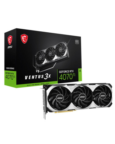 Видеокарта MSI RTX4070Ti VENTUS 3X E1 OC 12GB GDDR6X 192bit 3xDP HDMI 3FAN RTL