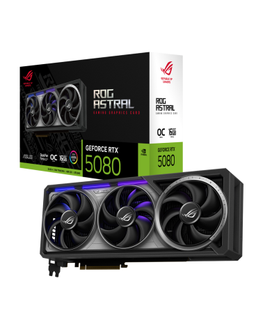 Видеокарта ASUS RTX5080 ROG ASTRAL OC 16GB GDDR7 256bit 3xDP 2xHDMI 3FAN RTL [ROG-ASTRAL-RTX5080-O16G-GAMING]