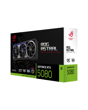 Видеокарта ASUS RTX5080 ROG ASTRAL OC 16GB GDDR7 256bit 3xDP 2xHDMI 3FAN RTL [ROG-ASTRAL-RTX5080-O16G-GAMING]