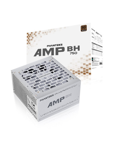 Блок питания PHANTEKS AMP BH 750W (80 Plus Bronze, ATX 3.1, PCIe 5.1, DC-DC, APFC, 120mm Fan, Japanese main capacitors, White) /