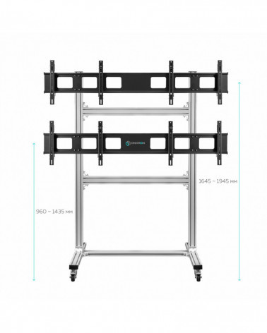 FSPRO2L22-S Напольный мобильный стенд для видеостен 2х2 Для телевизоров диагональю 4 х 40"-55"